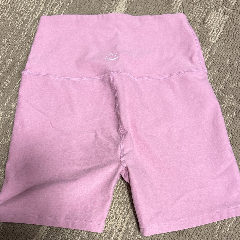 Beyond Yoga Light Pink Bike Shorts